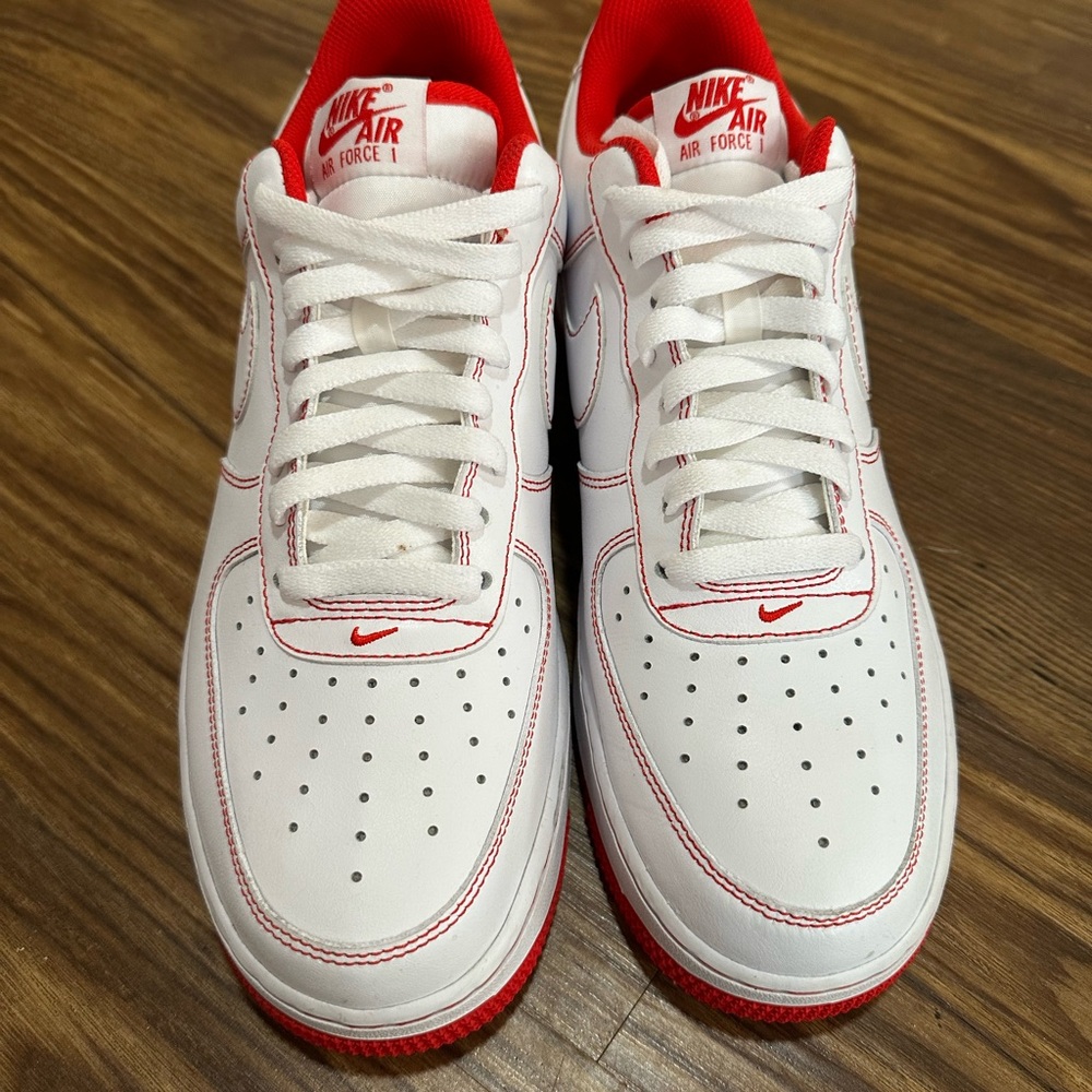 Nike Air Force 1 Low White Red | Men’s 10.5 | Clean 🔥 - Picture 3 of 6